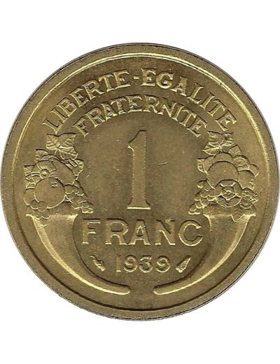 FRANCE 1 FRANC MORLON 1939 SUP N2