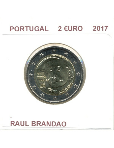 PORTUGAL 2017 2 EURO COMMEMORATIVE RAUL BRANDAO UNC