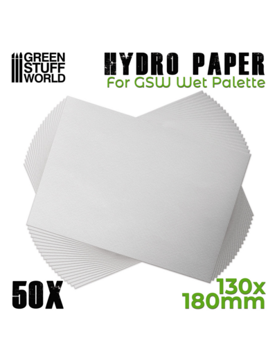 Hydropaper - Feuilles de recharge pour palette humide 50 pcs