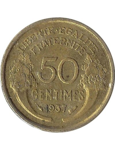 FRANCE 50 CENTIMES MORLON 1937 TTB+