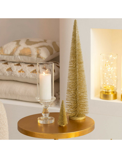 Photophore Marie cristal transparent small 12x12x35cm