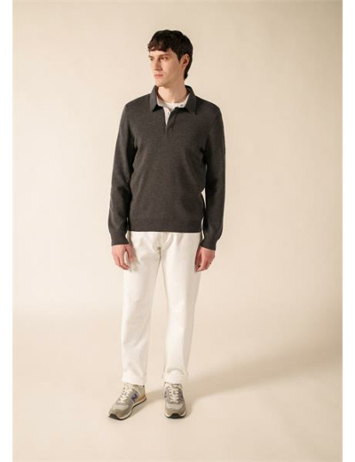 Pull BADEN NAVY 100% Laine SAINT JAMES