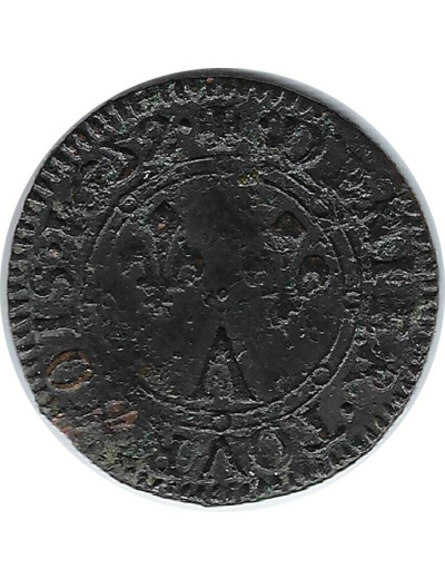 CHARLES II DENIER TOURNOIS PRINCIPAUTE DE ARCHES-CHARLEVILLE 1652 A (Paris) TB+