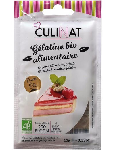 Gelatine feuille (5/7) 11g Culinat
