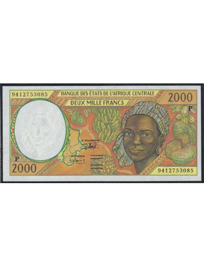 BANQUE DES ETATS DE L'AFRIQUE CENTRALE B.E.A.C TCHAD 2000 FRANCS 1994 P SPL