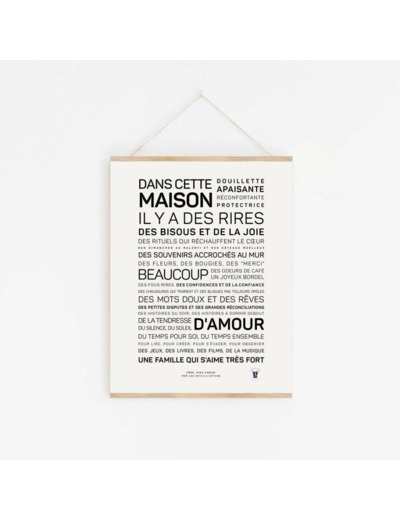 Affiche A4  Dans Cette Maison - les mots à l’affiche