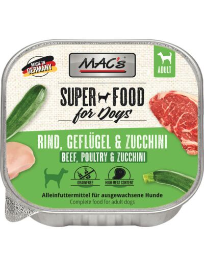 MAC'S Chien, Boeuf, volaille & Courgette - 150G