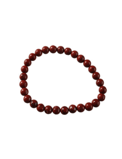 Bracelet en jaspe rouge 6 mm