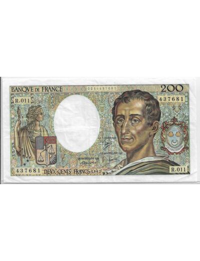 FRANCE 200 Francs MONTESQUIEU 1982 R.011 TTB+