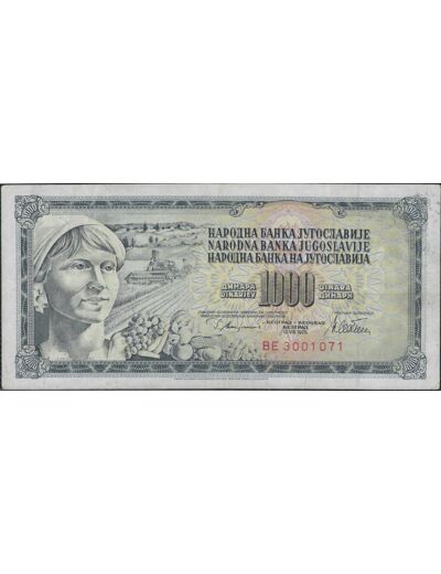 YOUGOSLAVIE 1000 DINARA 12-8-1978 SERIE BE TTB+ (W92c)