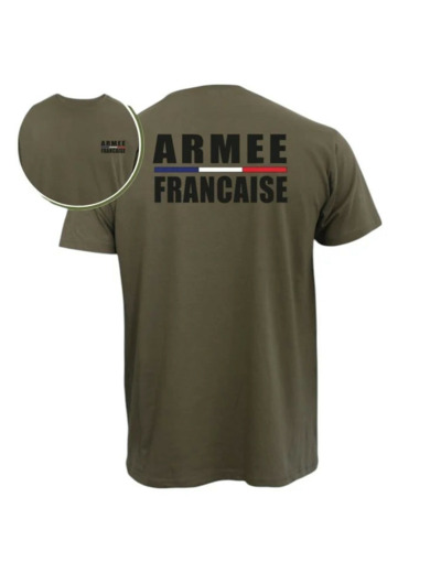 T-shirt militaire kaki 100% coton - Armée Française