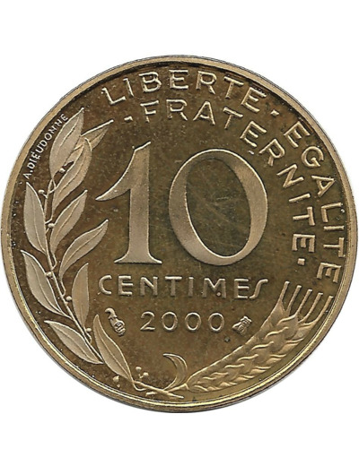 FRANCE 10 CENTIMES LAGRIFFOUL 2000 BE
