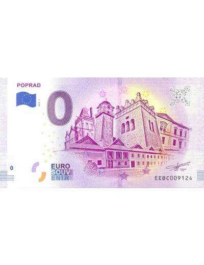 SLOVAQUIE 2018-1 POPRAD BILLET SOUVENIR 0 EURO TOURISTIQUE NEUF