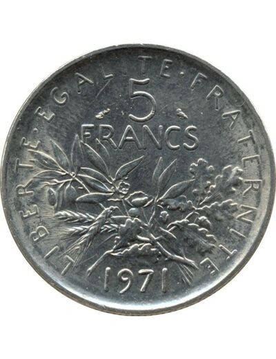 FRANCE 5 FRANCS ROTY 1971 SUP/NC