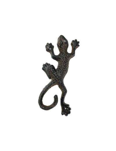 Salamandre déco fonte marron 11x19cm