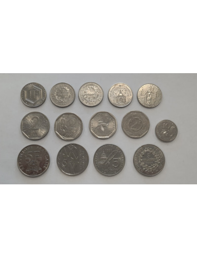 FRANCE lot 14 MONNAIES COMMEMORATIVES en Francs