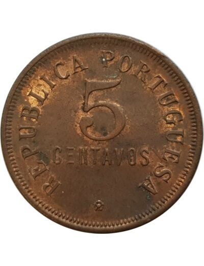 ANGOLA 5 CENTAVOS 1922 SUP- (W62) N1