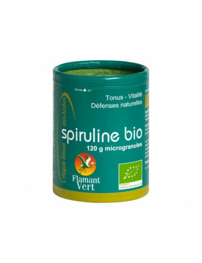 Spiruline Bio-120g microgranules-Flamant vert