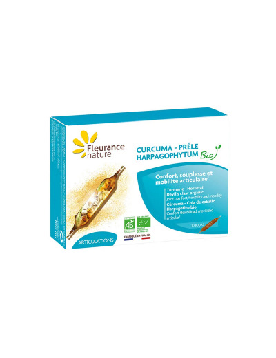 Curcuma Harpagophytum Prêle Bio 10 ampoules