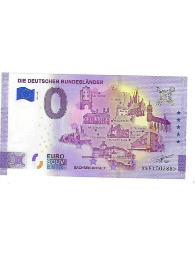 ALLEMAGNE 2021-10 DIE DEUTSCHEN BUNDESLANDER BILLET SOUVENIR 0 EURO