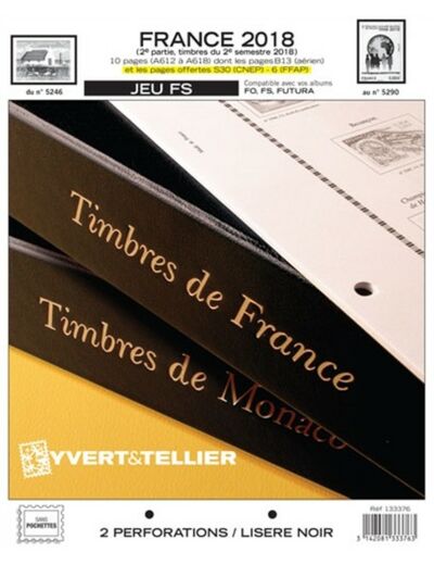 FEUILLE COMPLEMENTAIRE FRANCE FS 2018 2ème SEMESTRE (sans pochettes) Yvert