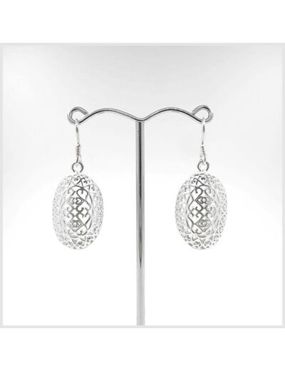 Boucles d'oreilles en argent massif