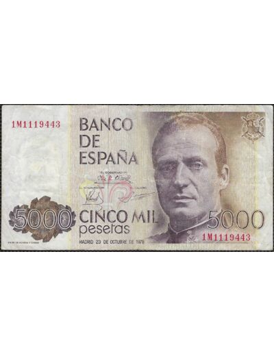 ESPAGNE 5000 PESETAS 23-10-1979 SERIE 1M TB+ (W160)