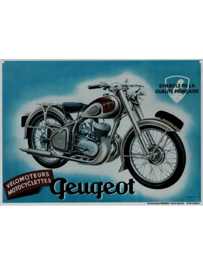 Plaque motos - Moto Peugeot - 30x40cm. Décoration vintage.