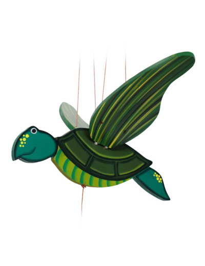 Mobile artisanal en bois - Tortue de mer