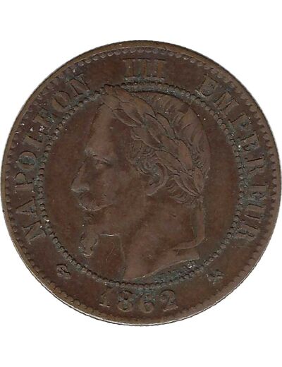 FRANCE 2 CENTIMES NAPOLEON III 1862 K (Bordeaux) TTB