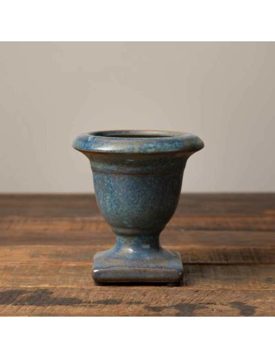 Mini vasque gris bleue en céramique 12cm