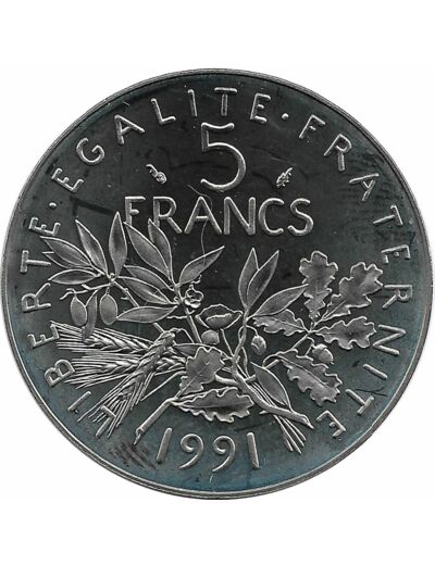 FRANCE 5 FRANCS ROTY 1991 BE
