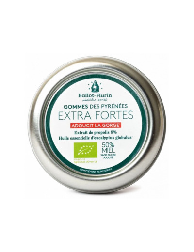 Gommes extra fortes des Pyrénées boite 30g