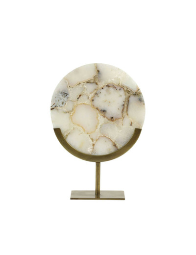 Statuette décorative marbre métal bronze 25x10x35cm