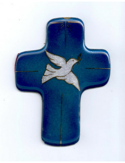 Croix ESPRIT DIVIN 11,3x8,3cm - EMAUX DU LIBAN