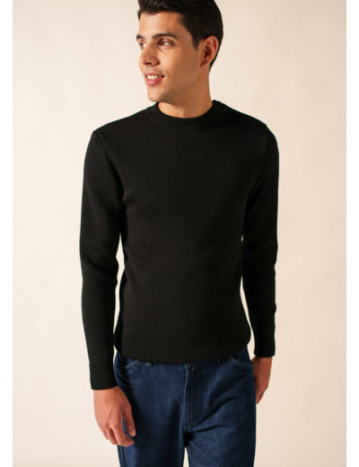 Pull marin uni Rochefort 100% laine Mérinos SAINT JAMES