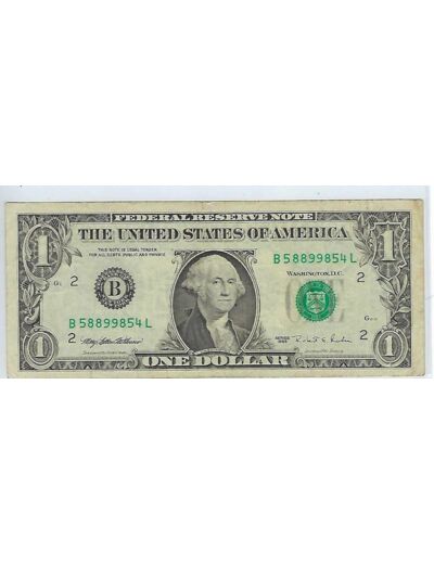 AMERIQUE U.S.A.  (New York) 1 DOLLAR 1995 SERIE B58899854L TB+