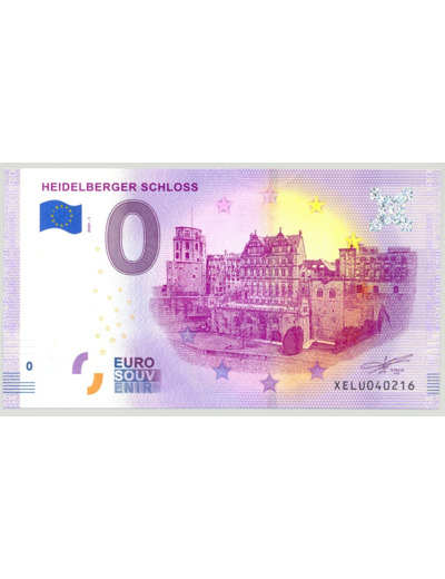 ALLEMAGNE 2020-1 HEIDELBERGER SCHLOSS BILLET SOUVENIR 0 EURO TOURISTIQUE  NEUF