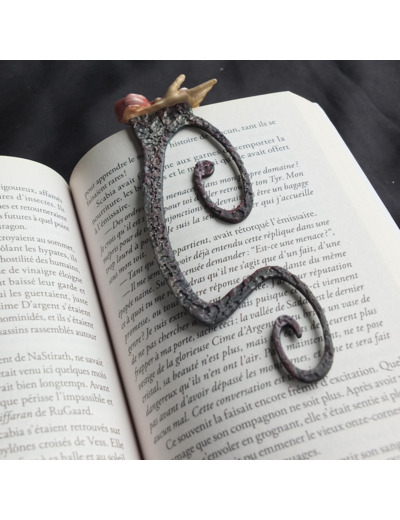 Marque Pages 3D "Rosée du matin" Rose rouge