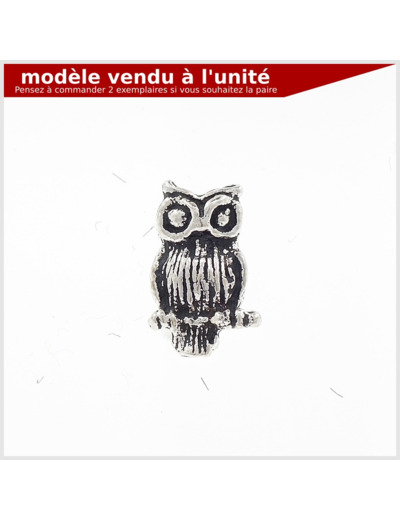 Puce d'oreille Hibou en argent massif