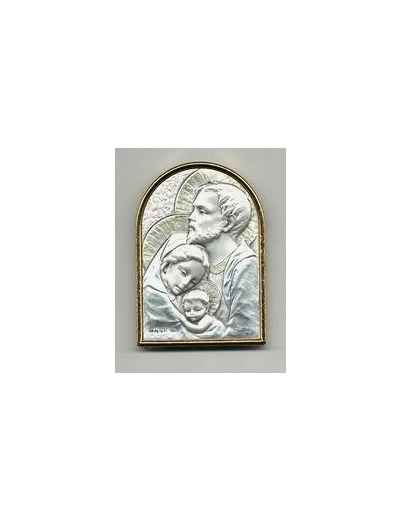 Plaque argent à poser 6x4cm ogive- Ste Famille