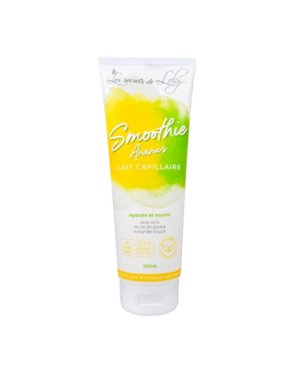 Les Secrets De Loly – Smoothie Ananas – Lait Capillaire Nourrissant & Hydratant Sans Rincage – Soin Cheveux Secs – Parfum Fruité – 250 ml