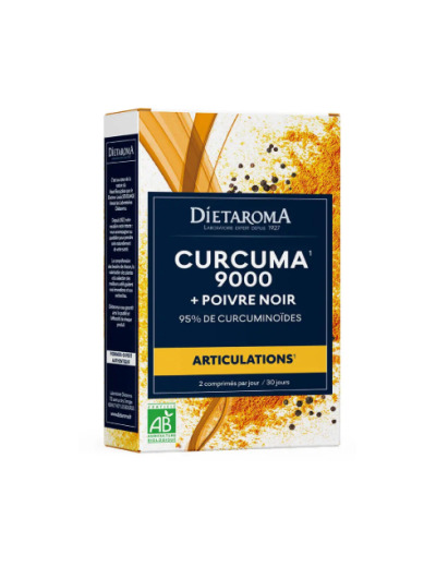 Curcuma 6000 et Poivre Noir Articulations 60 comprimés