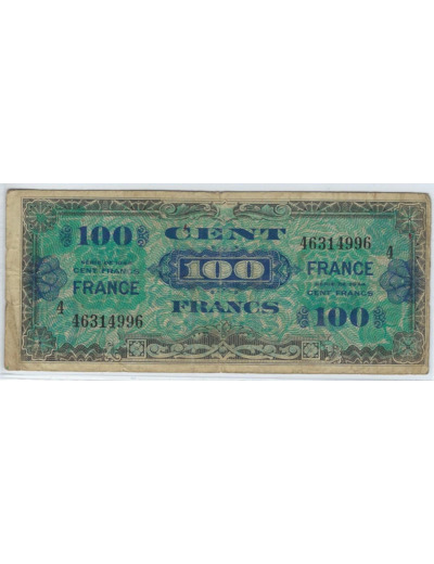 FRANCE 100 FRANCS Type FRANCE 1945 SERIE 4 TB+ 996