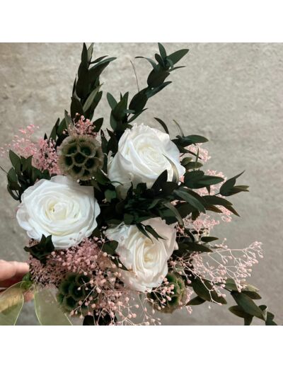 Bouquet de mariée roses éternelles, Nomade
