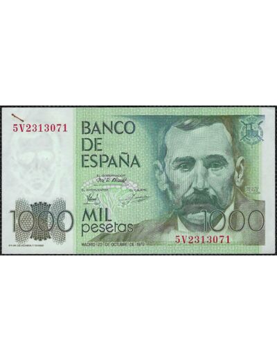 ESPAGNE 1000 PESETAS 23-10-1979 SERIE 5V SPL rouille (W158)