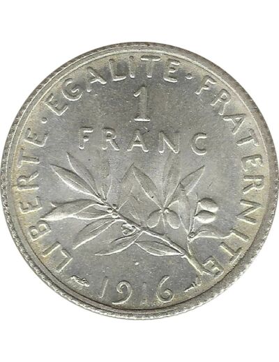 FRANCE 1 FRANC ROTY 1916 SUP/NC