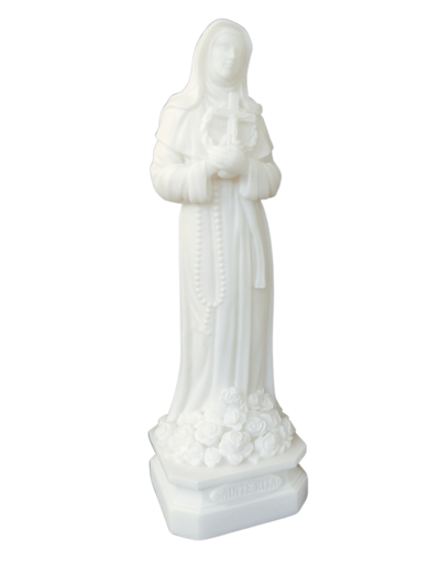 Sainte Rita - Statue en albâtre 29cm - Blanche