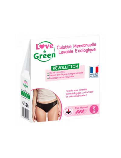 Culotte Menstruelle Lavable Ecologique Taille 38 Flux normal