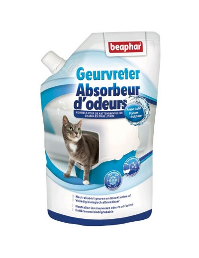 Granulés absorbeurs d'odeurs litière chat 400g - 2 parfums